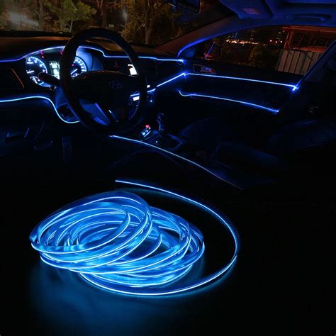 5 Meters Flexible Neon EL Wire Decorative Lamp Car 12V LED Cold lights ...