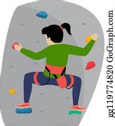 120 Children Climbing Wall On White Background Clip Art | Royalty Free - GoGraph