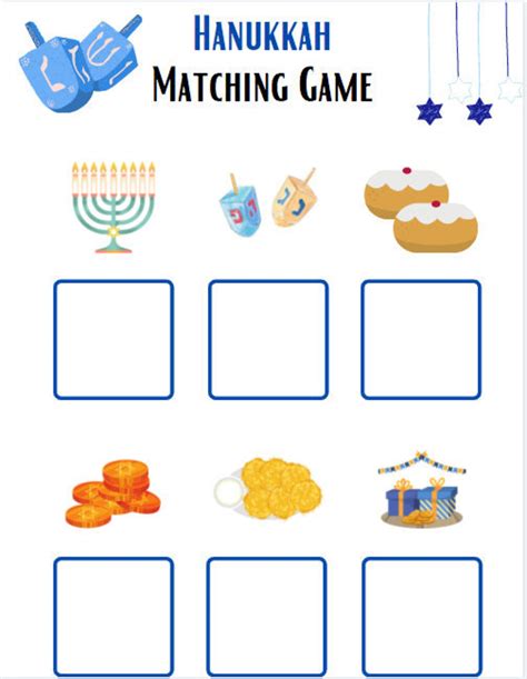 Toddler Hanukkah Matching Game Digital Download | Etsy