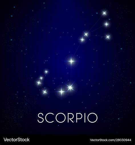 Zodiac constellation scorpio astrological sign Vector Image