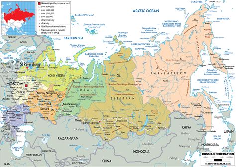 Russia Map (Political) - Worldometer