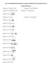 Orbital Mechanics W2 Chapter 4 Equations.docx - Intro to Orbital Mechanics Equations using ...