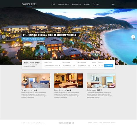 Hotel Website Design Templates