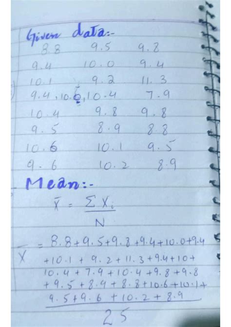 SOLUTION: Mean standard deviation coefficient of standard deviation ...