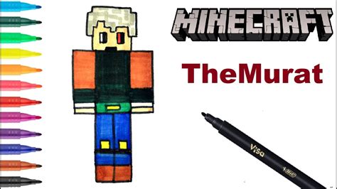 Easy Drawing MineCraft I Kolay MineCraft TheMurat Çizimi I MineCraft Karakterleri Nasıl Çizilir ...