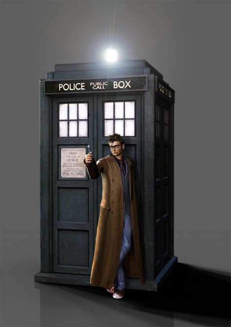 3D Tenth Doctor with TARDIS by silentrepose on DeviantArt | Tenth doctor, Tardis, Doctor