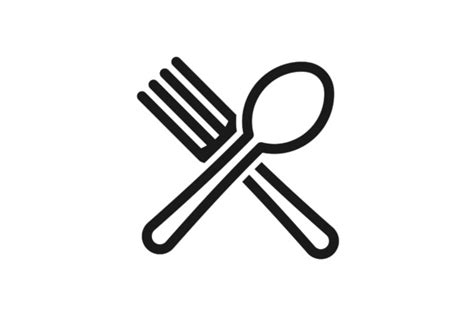 Crossed Spoon and Fork Logo Graphic by WANGS · Creative Fabrica