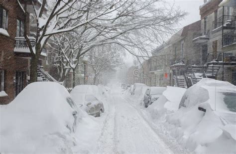 Historical Snow Storm in Montreal Stock Image - Image of building, huge ...