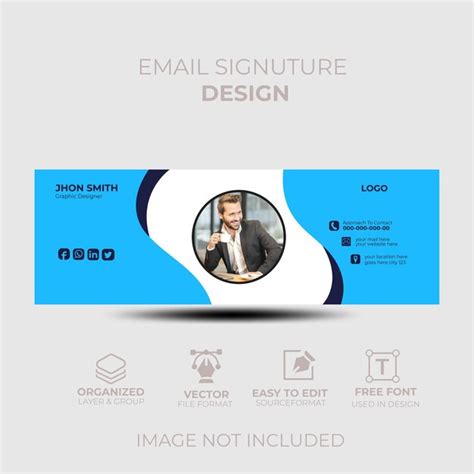 Premium Vector | Professional email signature design corporate