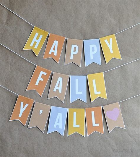 Happy Fall Banner // Free Printable - Honey We're Home