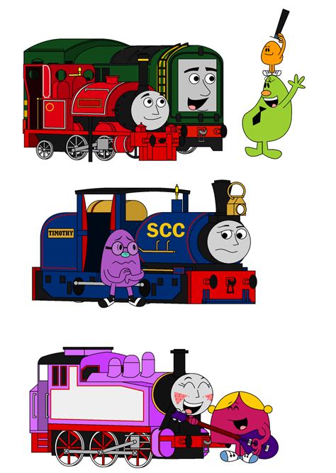 TTTE - The Mr. Men and Little Misses with trains by Percyfan94 on DeviantArt