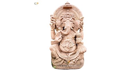 Stone Ganpati Bappa Murti for Garden 4.5 feet - CRAFTS ODISHA