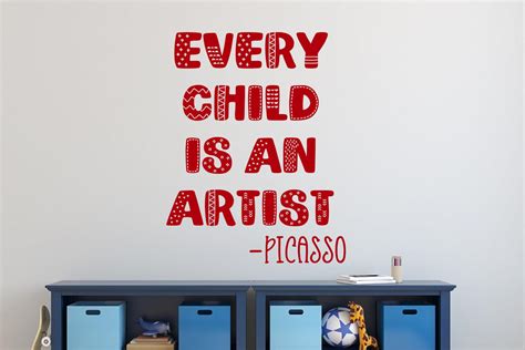 Every Child is an Artist Wall Decal Every Child is an Artist | Etsy