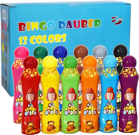 Amazon.com: Yuanhe Bingo Daubers Dot Markers - 3 oz Paint Dotter Bingo ...