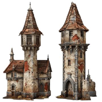 Two Old Town Towers In Gothic Style, Old, Sightseeing, Tower PNG Transparent Image and Clipart ...