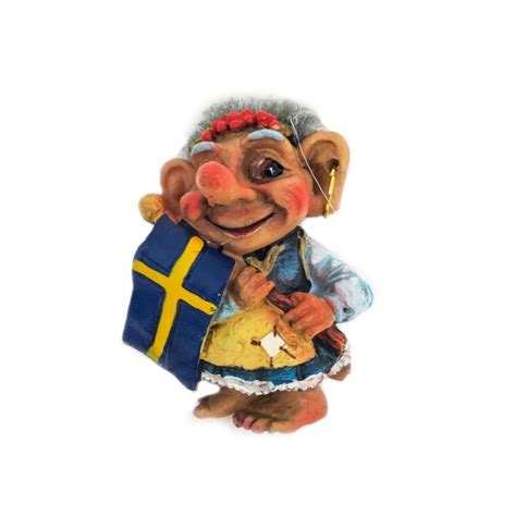 Swedish Trolls Troll With Swedish Flag MAGNET - Etsy