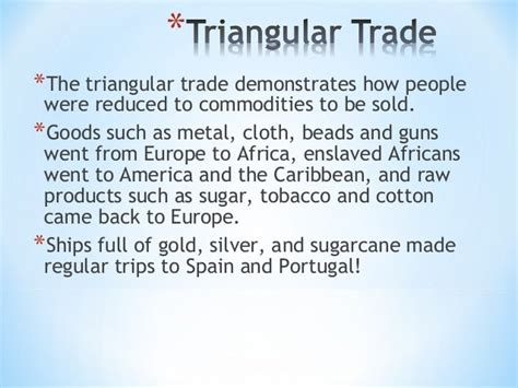 Slave trade triangular trade