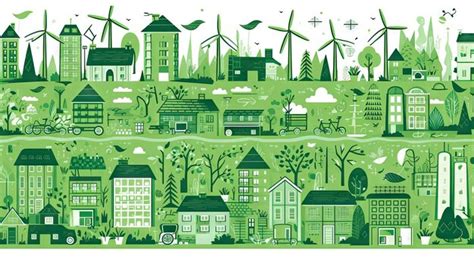 Sustainable green city illustration | Premium AI-generated image