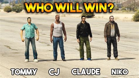 GTA : CJ VS TOMMY VS CLAUDE VS NIKO (WHO WILL WIN?) - YouTube
