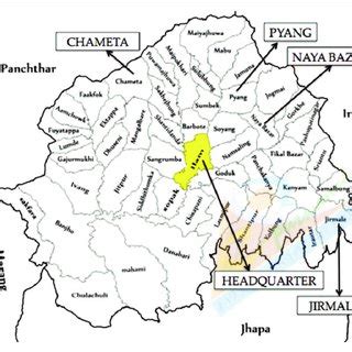 Nepal Ilam Map