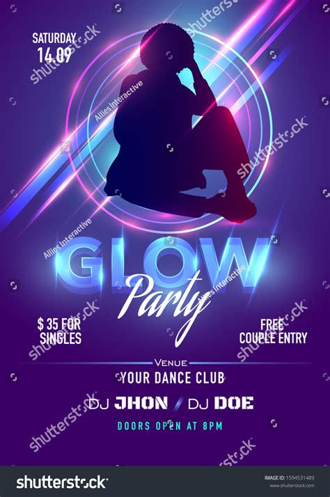 Neon Party Flyer Ideas