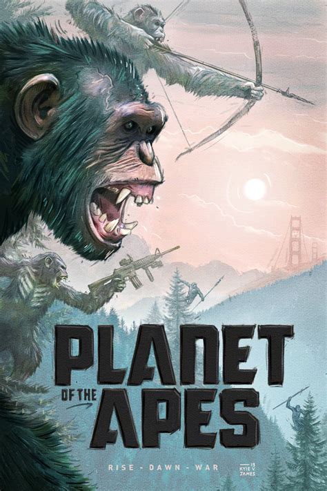 I love the new Planet of the Apes trilogy. Here is my fan art poster! : r/PlanetOfTheApes