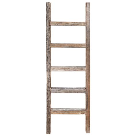 RusticDecor 4 ft Wood Decorative Straight Ladder & Reviews | Wayfair