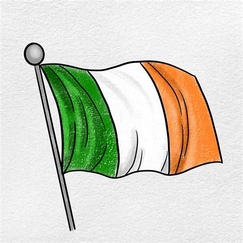 Irish Flag Drawing - HelloArtsy