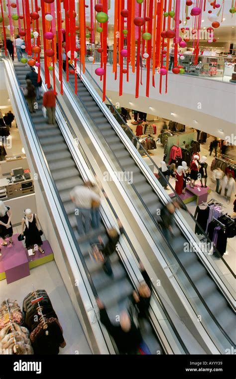 John Lewis Trafford centre Manchester shop posh escalator baubles balls ...