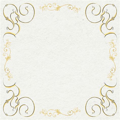 Gold filigree border psd in gold | free image by rawpixel.com / Baifern | Gold filigree, Vintage ...