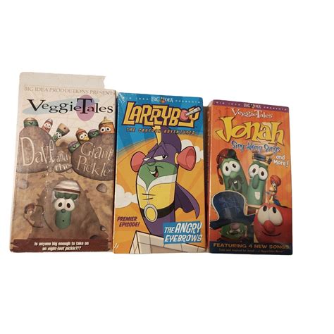 Veggie Tales VHS Lot LarryBoy Jonah Dave Condition: Pre-Owned Good Sing Along Songs, Veggietales ...