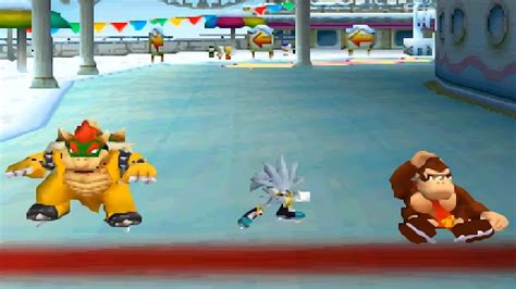 Mario & Sonic at the Olympic Winter Games (DS) - All Characters Intense Short Track Gameplay ...