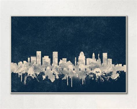 BALTIMORE skyline CANVAS wall art Baltimore Canvas Print | Painting ...