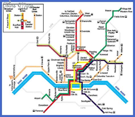 Cincinnati Subway Map - ToursMaps.com