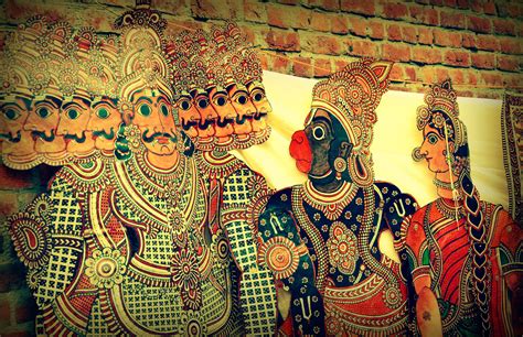File:Hanuman and Ravana in Tholu Bommalata, the shadow puppet tradition of Andhra Pradesh, India ...