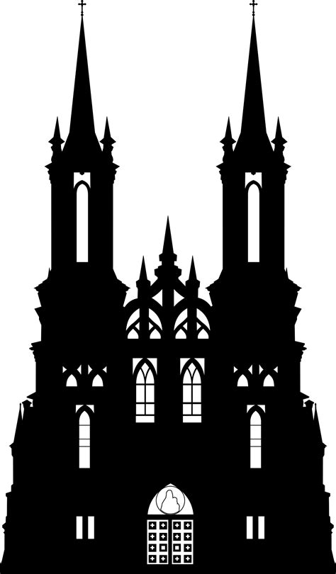 Silhouette Gothic architecture Castle Clip art - catholic png download ...