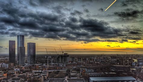 Deansgate Square at sunset : r/manchester