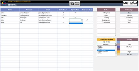 Sprint Planning Excel Template | Agile Planning & Scrum Board