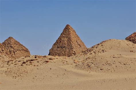 Ancient Pyramids of Nuri in Sahara Desert, Sudan, Africa Stock Image ...