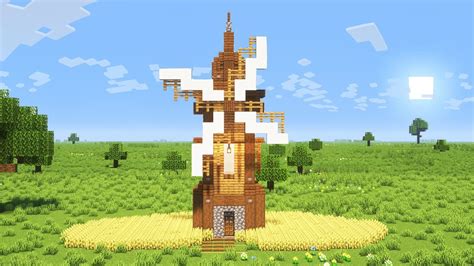 How to Build a Small Minecraft Windmill 1.19 - Minecraft Windmill ...