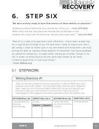 Character Defects Worksheet