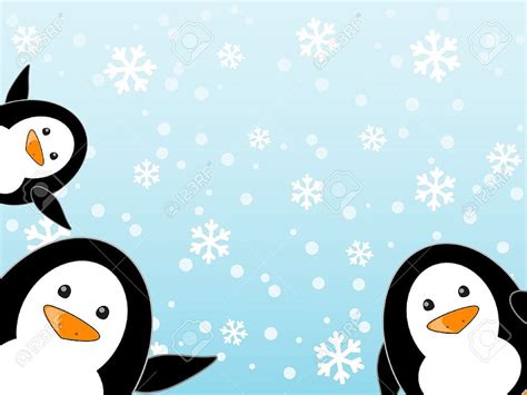 Penguin Family On Winter Background Royalty Clipart Vectors [] for your ...