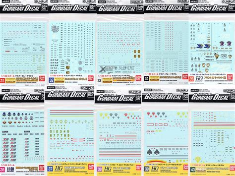 ABCbajet Hobby: Bandai Gundam Decal List [Update 04-27-2014]