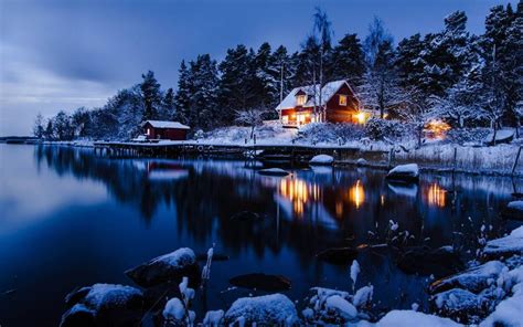 Winter Night Wallpapers - Full HD wallpaper search | Winter scenery ...