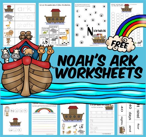 🌈 FREE Printable Noah's Ark Worksheets and Activities for Kids