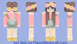 𝓱𝓪𝓹𝓹𝔂 𝔀𝓲𝓽𝓱 𝓶𝓮 | flower crown Minecraft Skin