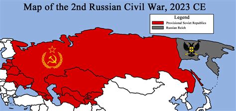 Map of the 2nd Russian Civil War, 2023 CE by RedRich1917 on DeviantArt