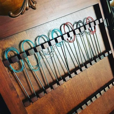 Antique Jewelry Cabinet turned circular needle holder | Knitting needle ...