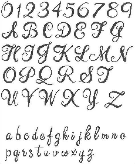 Handwriting Alphabet Cross Stitch Pattern PDF Written Font | Etsy | Cross stitch letter patterns ...