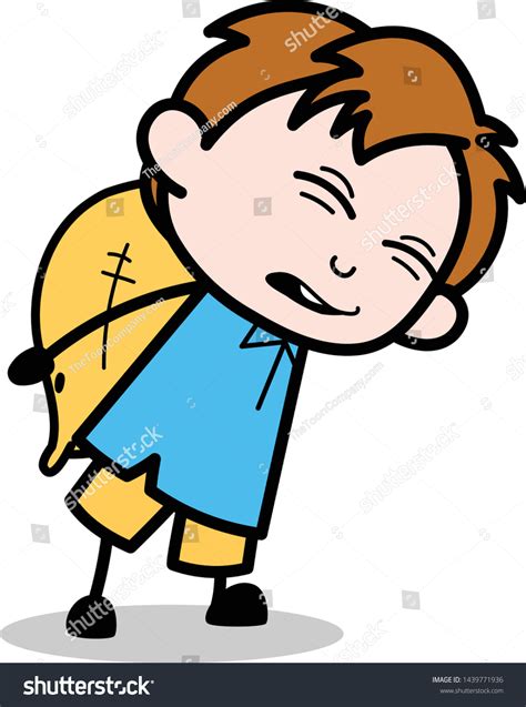 Carrying Heavy Burden School Boy Cartoon Stock Vector (Royalty Free) 1439771936 | Shutterstock